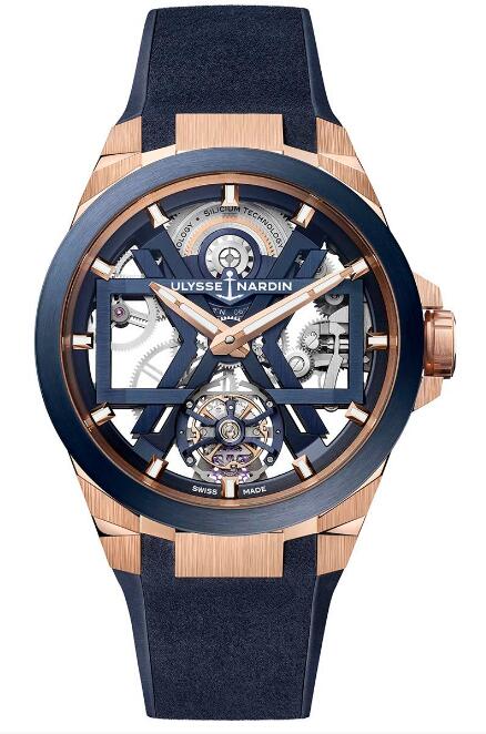 Review Best Ulysse Nardin Blast Tourbillon Blue & Gold 1725-400-3A/3A watches sale